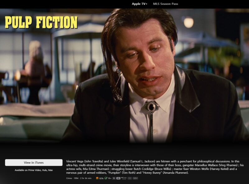 Pulp Fiction - Apple TV