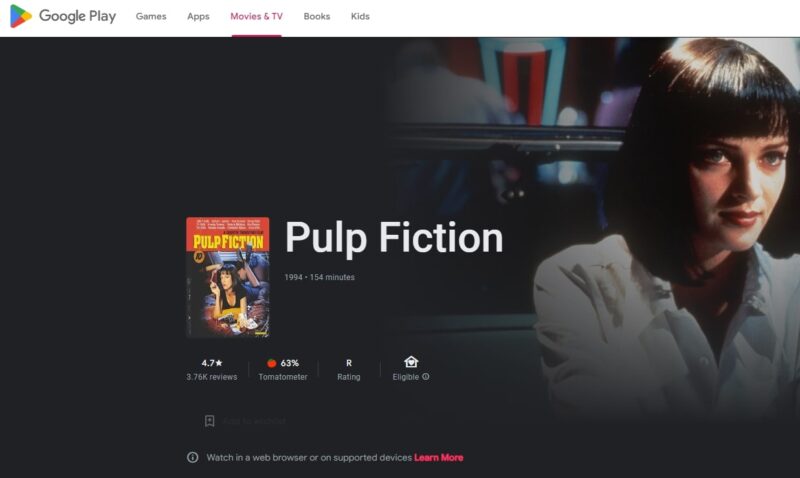 Pulp Fiction on Google Play Movies