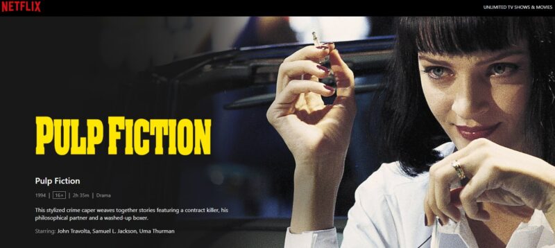Watch Pulp Fiction on Netflix